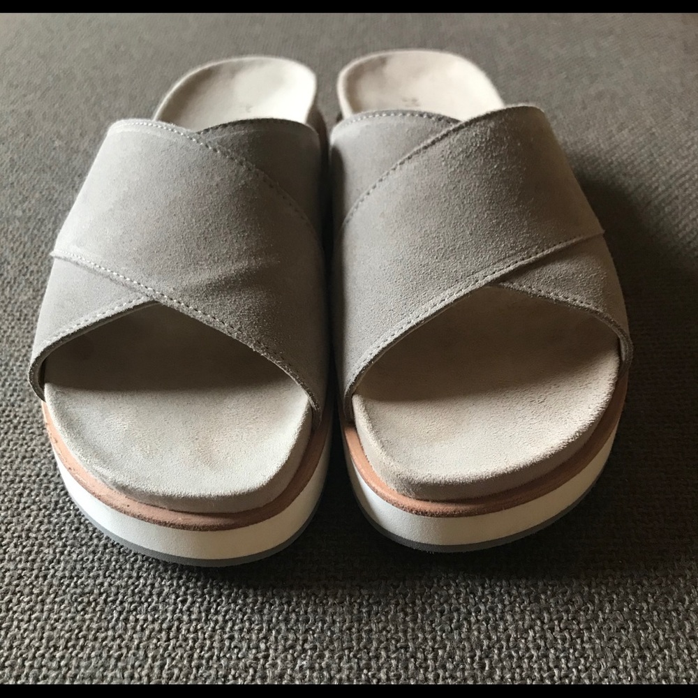 M. Gemi Neutral Beige Mule Sandals, Size 7.5